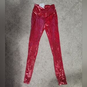 BRAND NEW Fabletics crushed velvet crossover leggings size XS
